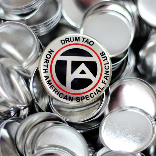 Metallic Finish Buttons for Acclaimed Japanese Group DRUM TAOS's North American Tour