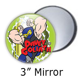 Davey Goliath pocket mirrors by Mike Gagnon on People Power Press