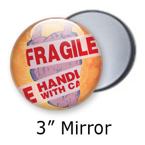 Fragile heart pocket mirrors by Mike Gagnon on People Power Press