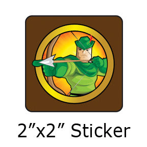 Robin Hood Heroized stickers by Mike Gagnon on People Power Press