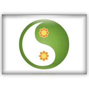 Flower Yin and Yang Button/Magnet