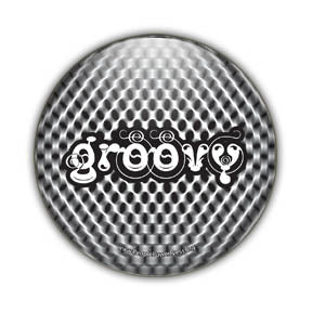 Groovy Checkerboard, Sixties Button Design
