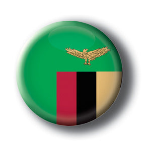 Zambia - Flags of The World Button/Magnet