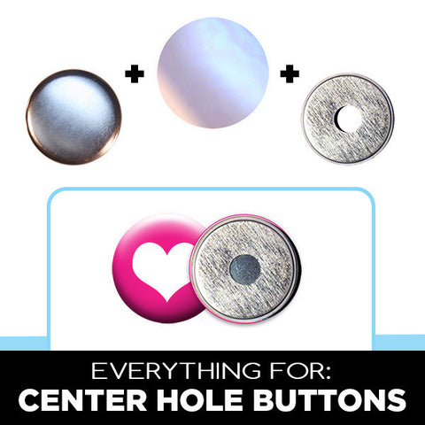 Centre Hole Buttons for crafts and use with welded up eyes