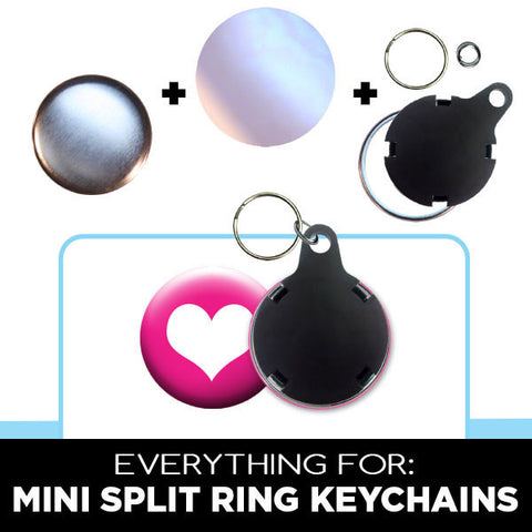 1-1/4 inch mini split ring keychain parts