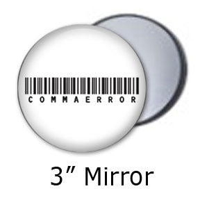 Comma Error Barcode Pocket Mirrors on People Power Press