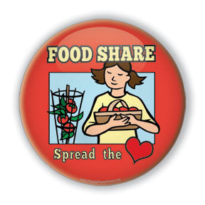 Food share, spread the love - button design