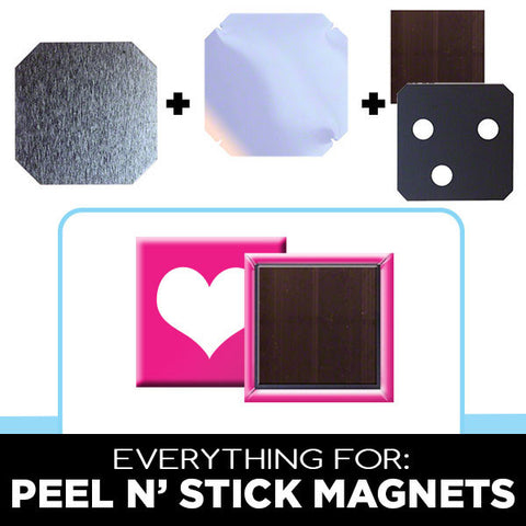1.5 x 1.5 inch square peel n stick magnets