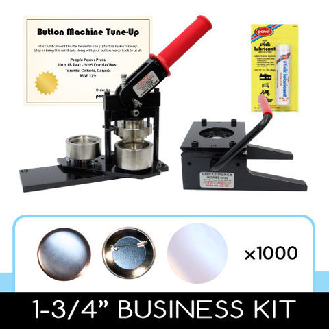 1-3/4 inch button maker, graphic paper punch cutter and 1000 button parts