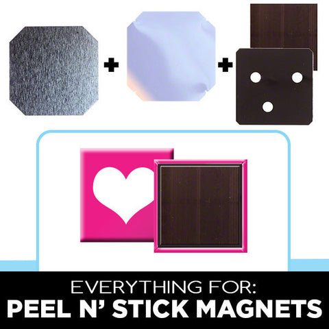 2 x 2 inch peel n stick magnet supplies