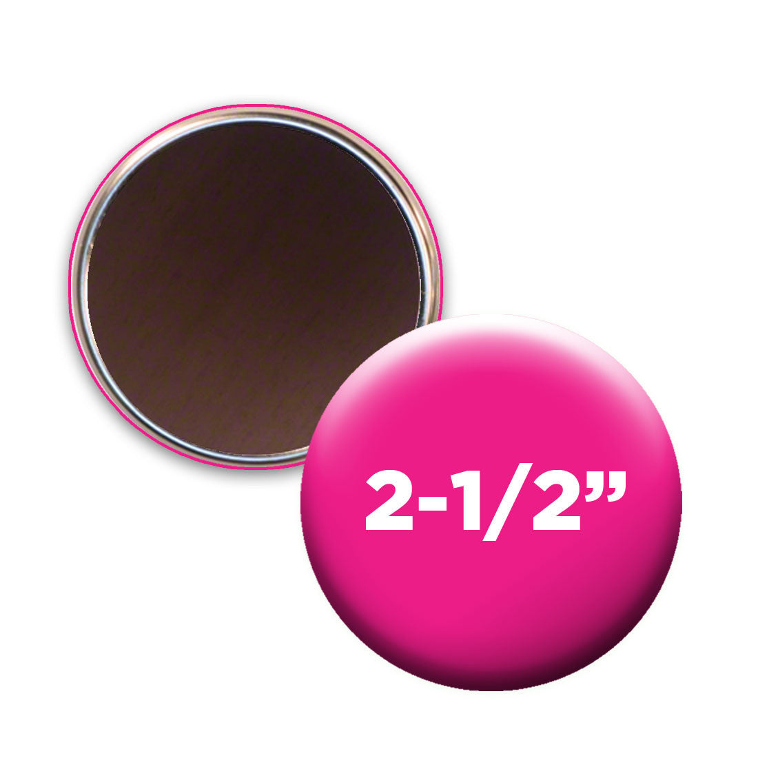 2.5" custom round fridge magnets 2-1/2"