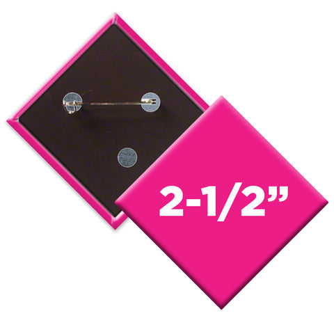 custom 2.5 inch diamond pinback buttons