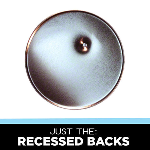 recessed backs for button making