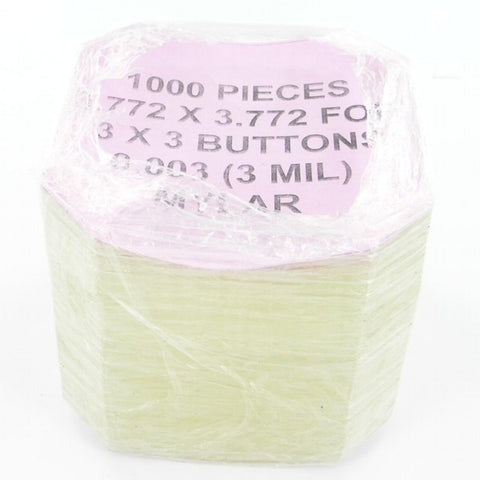 3 inch square Mylar for button makers