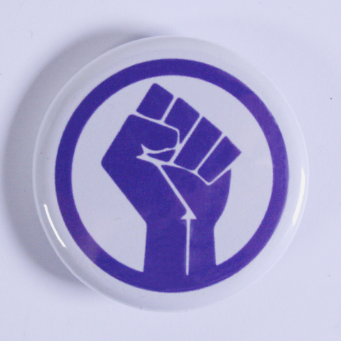 Clenched Fist Pinback Button