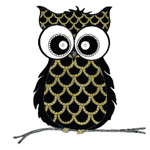 Bejeweled Owl Blank Greeting Card