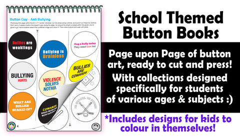 School Themed Button Books