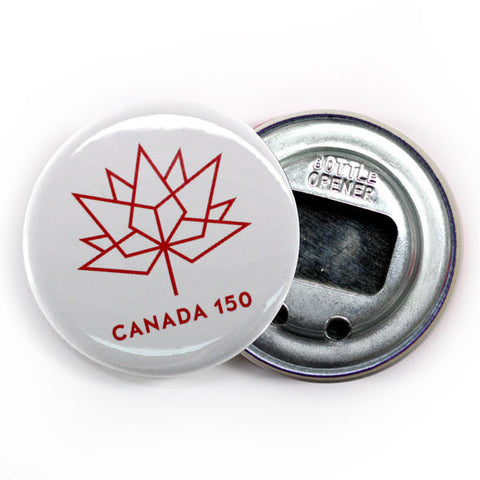 Canada's 150th Birthday Logo Bottle Opener White