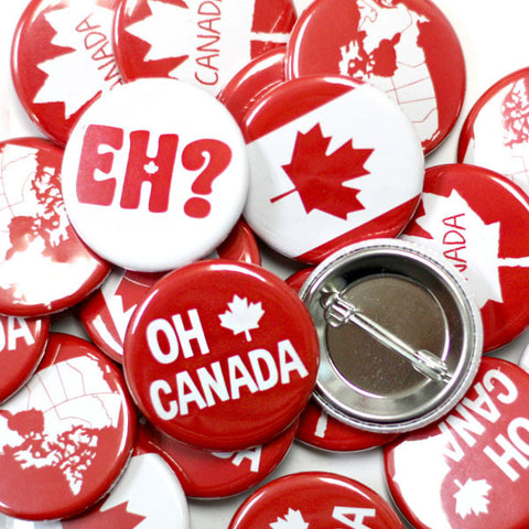 Canada Eh! Buttons Assorted Designs