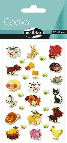 Cooky Domed Stickers Farm