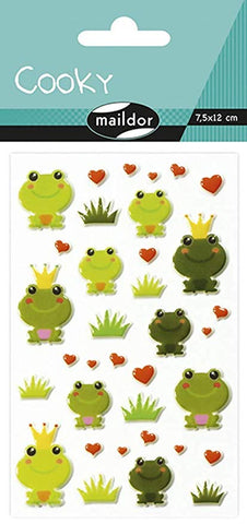 Cooky Domed Stickers Frogs
