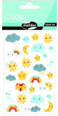 Cooky Domed Stickers Weather