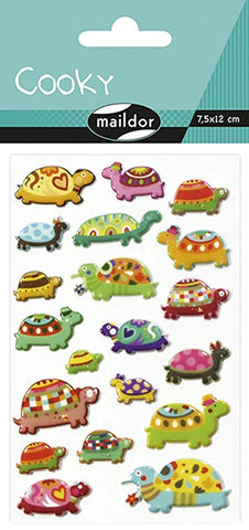 Cooky Domed Stickers Turtles