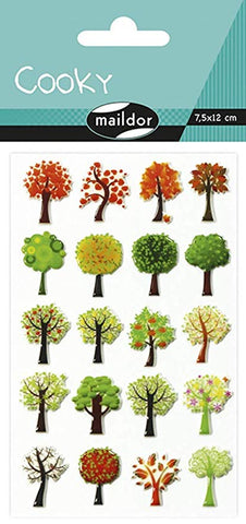 Cooky Domed Stickers Trees