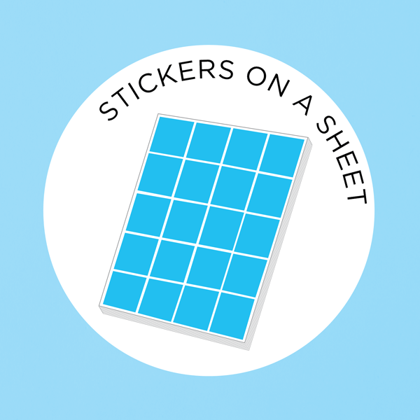 Custom Stickers 2 Inch Square Labels On Sheet