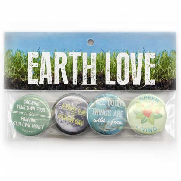 Earth Buttons from People Power Press
