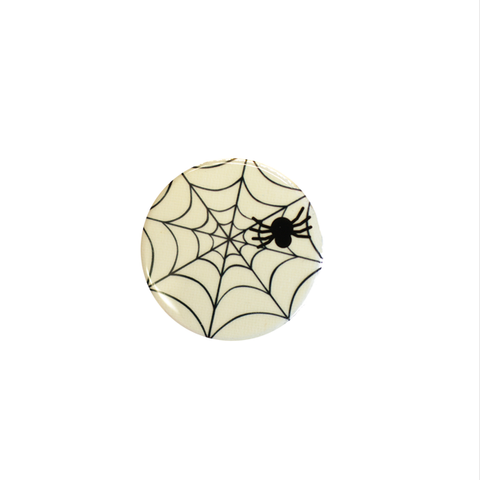 Halloween Spooky Glow-In-The-Dark Buttons Spider Web