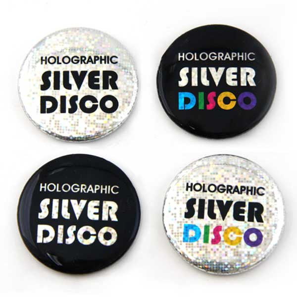 Silver Disco Holographic Foil for Sparkley Buttons – People Power