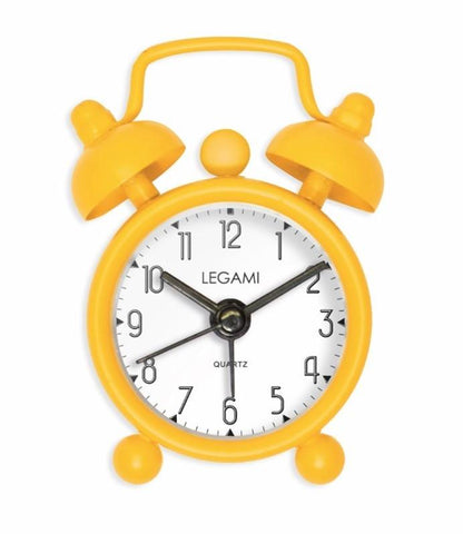 Bold Yellow Vintage Memories Tick Tock, Mini Alarm Clock