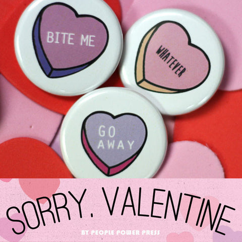Sorry Valentine Buttons