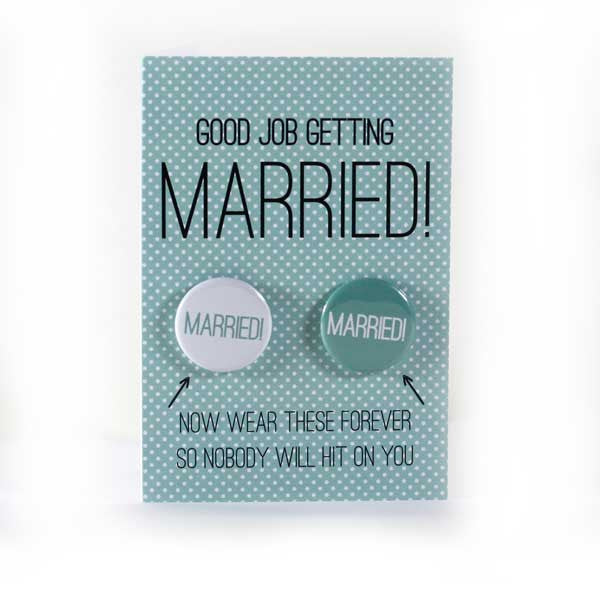 Snarky Wedding Card Married Non-Gendered