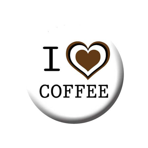 I Heart Coffee, Brown & White, I Love Coffee, Coffee Buttons Collection from People Power Press