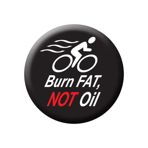 Butn Fat Not Oil, Black, Bicycle Buttons Collection from People Power Press