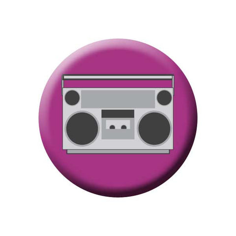 Boom Box, Purple, Retro, Music Record Store Buttons Collection from People Power Press