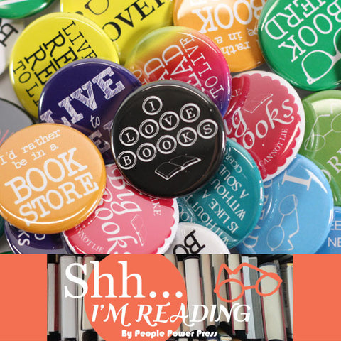 Reading Book Buttons Collection from People Power Press