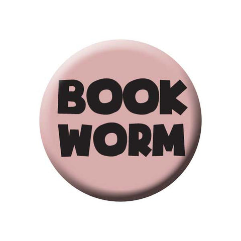 Book Worm, Pink, Reading Book Buttons Collection from People Power Press