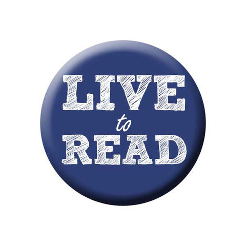 Live To Read, Blue, Reading Book Buttons Collection from People Power Press