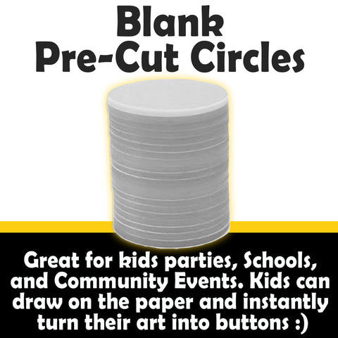 Blank Pre-Cut Paper Circles for Buttons