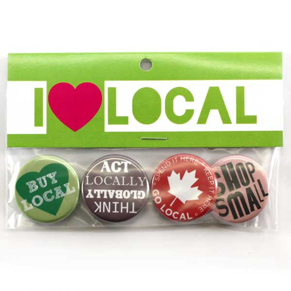 I Love Local Button Collection from People Power Press