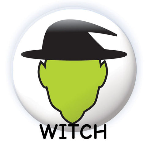 Spooky Face Dry-erase button witch design from People Power Press