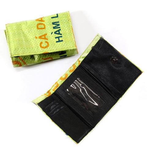 Tri-Fold Short Recycled Rice Bag Wallet
