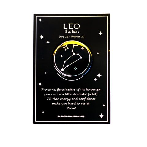 Holographic Zodiac Sign Button Cards