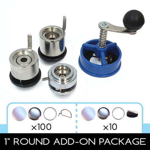 1 inch button die and 1 inch circle cutter for use with FLEX2000 multi-size button maker press