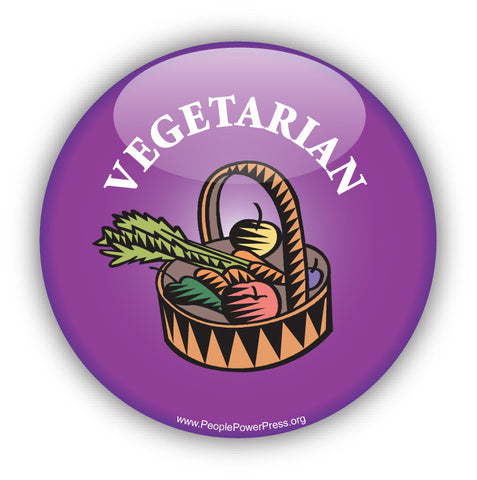 Vegetarian Button - Purple