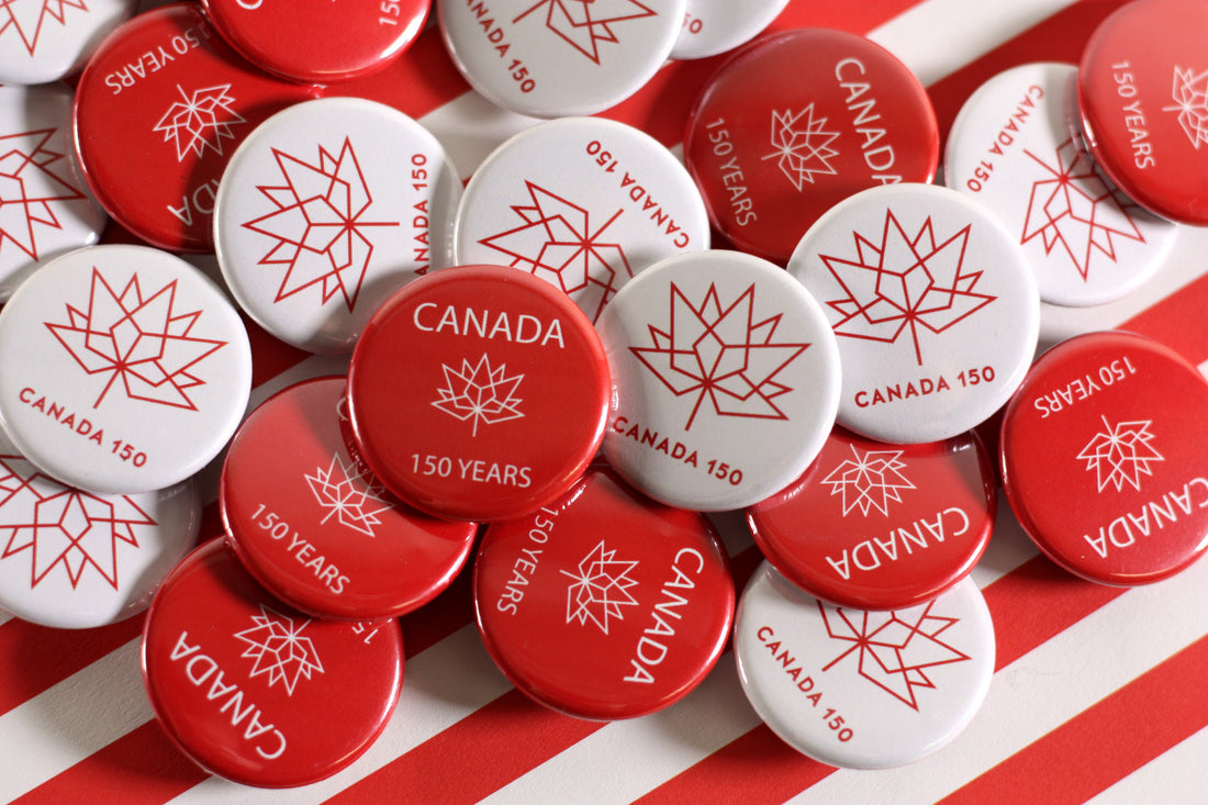 Canada 150 Buttons official Canada150 logo