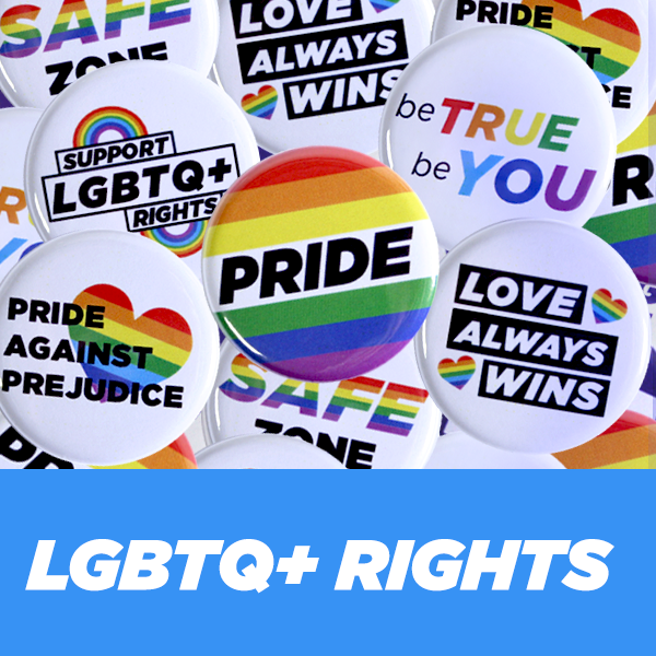 Pride Buttons LGBTQ+ Pride Button Series - Made to Order Buttons – People Power Press ...